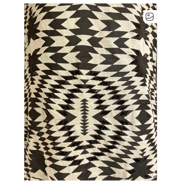 Tory Burch Aztec Print Tunic Top with Sequin Embellishment - Picture 5 of 9